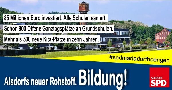 wechselnde Bilder hier werden unter anderem die Themen Bildung, Energie, Stadtteile und Attraktivität beworben